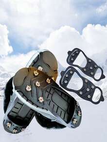 1双防滑鞋套，适用于户外徒步、雪地行走，成人男女通用