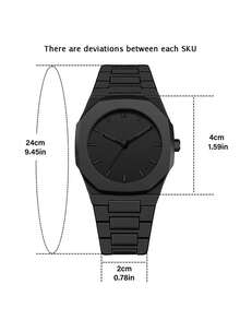 1 件装极简菱形条纹刻度男童石英手表 - 彩色 - 查看 7