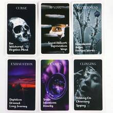 情侣神秘黑玫瑰卡牌套装，包含情感、婚姻、家庭、未来预言，逼真描绘万圣节、圣诞节、感恩节，塔罗牌、神谕卡。 - 白色 - 查看 2