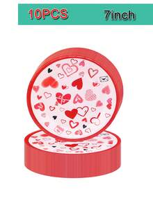 Conjunto de 10 peças de louça descartável para festa de casamento da noiva, incluindo pratos de papel de 18 cm e 23 cm e copos de papel de 270 ml, ideal para o Dia dos Namorados, aniversário de casamento, cerimônia de casamento, chá de panela e outras ocasiões. Perfeito para casamentos. - Multicolorido - Ver 13