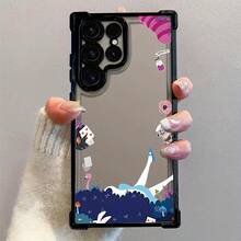 Una funda de teléfono diseñada con una chica de anime de dibujos animados, adecuada para teléfonos de la serie  Galaxy S22FE, S23, S24, S22PLUS, S23ULTRA, S24ULTRA, así como para teléfonos Apple 16, 15, 14, 13, 12 y 11 Pro Max y X XSMAX. Es una funda trasera transparente y suave que es a prueba de golpes. - Mezcla de colores - Ver 8