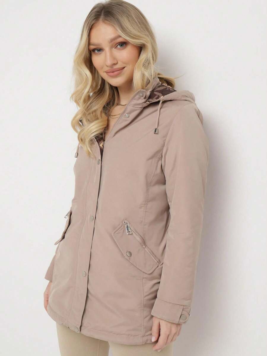 Reversible Parka Jacket With Hood And Drawstring