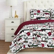 Full/Queen Quilt Bedding Set, Microfiber Quilts Queen Size, Coverlet, Stain & Pet Hair Resistant Bedding, Full Size Bedspread With 2 Pillow Shams, Bone, 2025 - 歡樂小鎮 - 查看 4