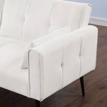 Futon Sofa Bed, Modern 68cm Futon Sofa Convertible Into A Bed, Living Room Furniture, Futon Set - Fits Small Spaces