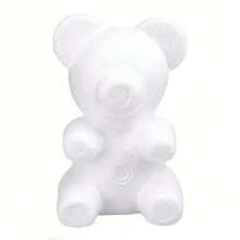 1/2个白色泡沫熊模具，可用于制作泡沫玫瑰DIY熊、婚礼花卉、婚礼派对装饰、餐桌装饰品、派对礼物装饰品、圣诞装饰品、DIY圣诞礼物。 - 彩色 - 查看 10