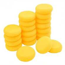 1/5/10pcs Ceramic Foam Sponges, Suitable For DIY - Round Shape, Highly Absorbent, Ideal For Coloring And Cleaning - Multicolor - View 1