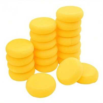 1/5/10pcs Ceramic Foam Sponges, Suitable For DIY - Round Shape, Highly Absorbent, Ideal For Coloring And Cleaning