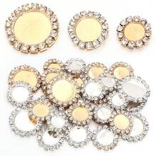 10pcs/Pack Copper Claw Cabochon Settings 8/10/12/14mm Rhinestone Metal Base Tray For Jewelry Making DIY Accessories