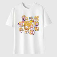 Camiseta De Verano Para Mujer, Lanky-box Boxy Foxy Manga Corta, Algodón Puro, Cuello Redondo, Varios Tamaños Disponibles - Blanco - Ver 3