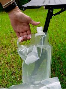 2pcs 2L Outdoor Camping Foldable Water Bags, Cycling Hiking Transparent Water Pouches, Collapsible Water Bottles - Multicolor - View 8