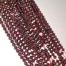 1 Strand Of Faceted Natural Ruby Loose Beads, Used For Jewelry Making, DIY Personalized And Fashionable Bracelets, Necklaces, Keychains, And As Jewelry And Accessory Components.