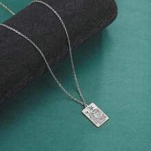 TEAMER Stainless Steel Tarot Cards Necklace Vintage Tarot Jewelry Good Luck Amulet Pendants For Women{Inchcolor_nameinch:InchSilver-DEATHinch} - 銀-死亡 - 查看 6