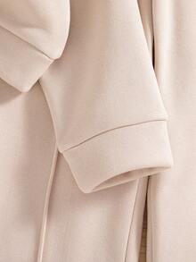 2pcs Tween Girls Casual Butterfly Print Drop Shoulder Crew Neck Long Sleeve Sweatshirt And Pants Set, Thermal Lined Hoodie And Trousers Outfit, Autumn/Winter