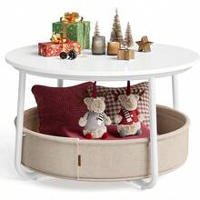 Wohnzimmertisch-Sets - Mattweiß + Kamelbraun - Übersicht 6