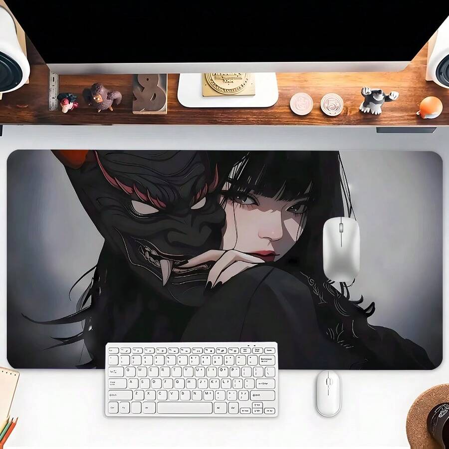 1 tấm lót chuột Anime Girl With Oni MasDesk, tấm lót chuột mở rộng thiết kế thời trang cho văn phòng và chơi game, tấm lót chuột thẩm mỹ, tấm lót chuột cao su có thể giặt được, cạnh chống trượt, nhiều kích cỡ, thích hợp cho văn phòng tại nhà, quà tặng tuyệt vời cho gia đình và bạn bè - màu sắc - Xem 1
