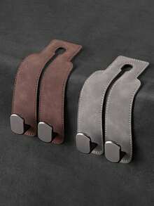 2-In-1 Velvet Car Headrest Hook, Dual Hook Car Wallet Clip, Universal Headrest Hanger Accessories For Car Interior Storage