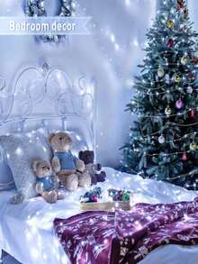 Luces de hadas con pilas, luces LED de mini cadena, luces parpadeantes de alambre de cobre, luces de luciérnagas y estrelladas para tarros de albañil, bodas, fiestas, centros de mesa y decoraciones navideñas. Luces de hadas LED, cadena de alambre plateado de 100 cm/300 cm para dormitorio, boda, tarros de albañil, manualidades DIY, corona de Navidad y decoraciones de fiesta - Multicolor - Ver 10