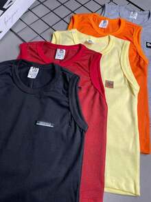 Kit 5 Camisetas Regatas Sem Manga Infantil Menino OPLK