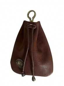 复古手工真皮钱包，植鞣革零钱包，带钥匙环，多功能车钥匙卡包，条纹磁扣，纤薄对折设计，多个卡槽和可拆卸钥匙环，做旧复古风格，是旅行、通勤、办公的理想日常收纳包，也是情人节、父亲节、周年纪念日、生日、伴郎的贴心礼物，男士护理套装的完美搭配。 - 彩色 - 查看 6