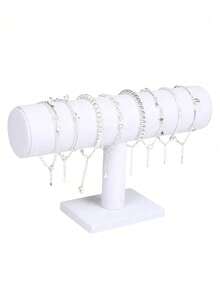 1pc T-Bar Bracelet Display Stand, Velvet Watch Bracelet Display Rack, Necklace Jewelry Display Holder, High-Quality Velvet Watch Stand, Necklace Bracelet Pendant Storage Organizer, Multifunctional Desktop Storage For Home, Ideal For Christmas, Thanksgiving, New Year, Mother's Day Gifts, Back To School Essentials, New Year Gifts - Multicolor - View 16