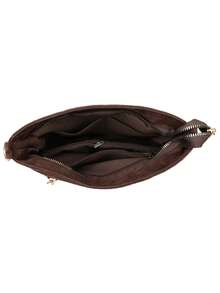 Women's Fashionable Retro Ancorar Red Shoulder Bag, Soft Suede-Like Texture, Lightweight Shoulder Bag For Cosmetics And Lipstick Storage - Coffee - View 10