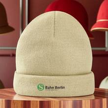 S-Bahn-Berlin Lightweight Warm Beanie - Elastic And Soft Acrylic, Vivid Green And Black Design With 'Bahns-Berlin' Logo, Perfect For Skateboarding, Outdoor Activities, And Urban Street Style, Machine Washable, Winter Headwear| Fashion Beanie| Comfortable Fit, Beanie, Hat, Suitable For Women's Christian Message, Duckduckgo, Benelli, Gojek - Đỏ - Xem 6