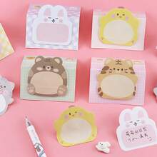 8张可爱卡通动物图案自粘便签纸，可重复使用的动物造型便签本 - 每本20张，共160张，适用于家庭、办公室、笔记本、便签本、学校奖励等场合。 - 彩色 - 查看 10