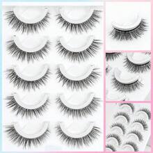 Self Adhesive Eyelashes No Eyelashes False Lashes Glueless 10mm Natural Short Pre - Glued Press On Lashes No Needed Wispy Strip Lashes With Applicator By 10mm L08 Black Adhesive - 預黏 12 毫米 - 查看 5
