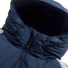 Adidas 3S CB Long Down Padded Jacket, 80% Down, Men's Fitness Lightweight Sports KQ5494 - Aurora Ink Blue/Metallic Gray/Marble White - View 4