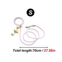 Conjunto de 1 guia de voo super elástica para papagaio com pulseira e pingente de desenho animado fofo, adequada para calopsitas, cacatuas, periquitos e outras aves de exterior, corda retrátil para caminhada de pássaros, sem argola para os pés, adequada para treinamento e soltura de pássaros em todas as estações do ano. - Multicolorido - Ver 15