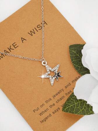 1pc Versatile American Hip-Hop Street Chic Star Necklace