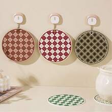 1 st. retropläd värmebeständig bordsunderlägg, grytlapp, underlägg, halkfri bordsmatta, lämplig för matbord, kök, skrivbord - Multifärgad - Visa 3