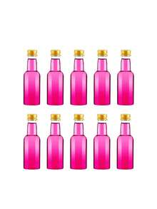 1/2/5/10pcs Mini Liquor Bottles,0.83oz 1.7oz 3.3oz Plastic Empty Miniature Bottle With Golden Cover Screw Caps, Small Shot Bottles, Drink Containers Wine Bottles Reusable Empty Spirit Bottle Juice Bottles Alcohol Bottles Sauce Bottles, Available In A Variety Of Colors And Sizes, For Weddings Parties, Christmas Day Party Supplies Perfect For Bathroom Travel, Outdoor Camping, Wedding Parties And Business Travel, Easy To Carry - Nhiều màu - Xem 4