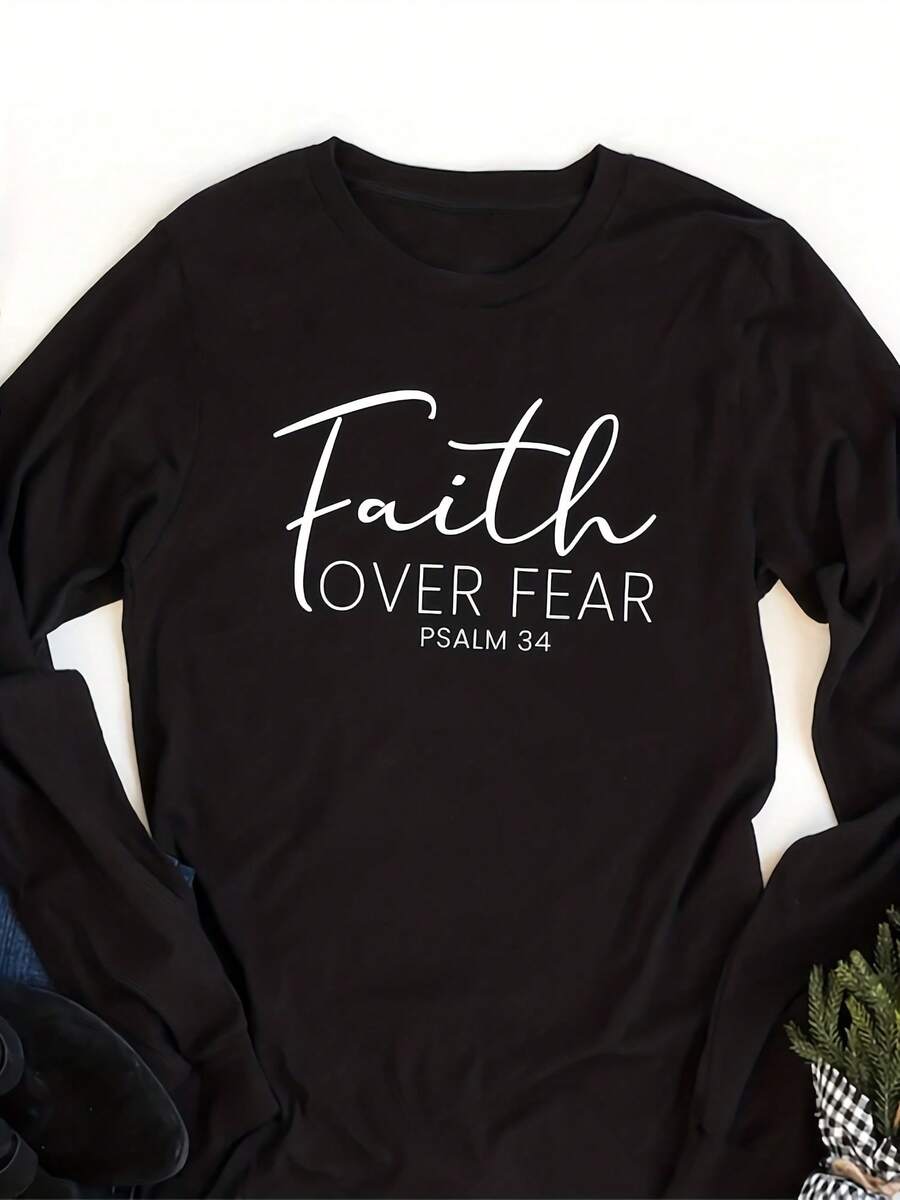 Cistian Faith Long Sve T-Shirt, Bible Verse Uni Shirt, Psalm 34 Cistian Shirt, Faith Shirt, Religious Shirt, Easter Tee Shirt - 款式8 - 查看 1