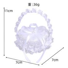 Satin Ring Box Wedding Ring Props Heart Shaped Rose Box With Handle Lace Ring Box - Multicolor - View 14
