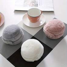 1个仿兔毛绒保暖防风耳罩，护耳保暖可折叠耳罩，可爱学生耳罩冬季骑行防护耳罩防冻毛绒耳袋，适合户外滑雪、骑行和徒步旅行 - 彩色 - 查看 4