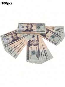 300pc Prop Coins, Realistic $20 Replicas, Suitable For Movie And Video Shooting, Board Games, Magic, Birthday And Wedding Party Decoration Atmosphere, Party Game Event Props, Halloween, Christmas, Thanksgiving Ideal Gifts