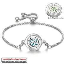 2026 New Aromatherapy Diffuser Products Tool Accessories Aroma Bracelets Stretchable Aromatherapy Essential Oil Diffuser Bracelet Adjustable Chain Perfume Oils Diffuser Bracelets For Men Women Couple Gifts - Silver - View 20