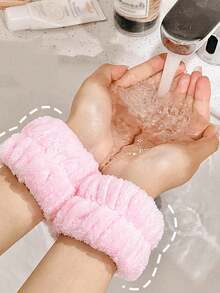 1Pcs Adjustable Women's Spa Facial Headband, Shower & Makeup Hair Tie Suitable For Washing Face, Soft Towel & Hair Styling Accessory Accessories - Hồng - Xem 3