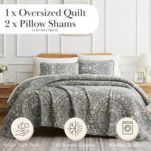 Full/Queen Quilt Bedding Set, Microfiber Quilts Queen Size, Coverlet, Stain & Pet Hair Resistant Bedding, Full Size Bedspread With 2 Pillow Shams, Bone, 2025 - 32 - 阿散蒂灰 - 查看 2