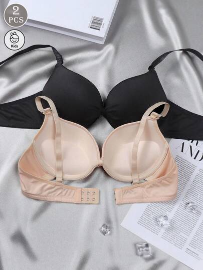 Lätt vadderad BH med rosett och utsmyckning för tonårsflicka