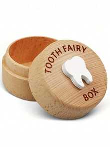 3D Carved Fairy Box, Wooden Tooth Fairy Box For Lost Teeth, Cute Tooth Holder For Boys Girls Children Birthday (Random Style) - Multicolor - View 11