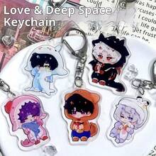 1 قطعة قلادة علاقة مفاتيح من الأكريليك، شخصية كرتونية جذابة للعلاقات العميقة، هدايا للصديقات والأصدقاء، عيد الميلاد، عيد الفصح، عيد الحب