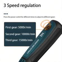 1套DIY家用迷你電動研磨機，手持式電動雕刻機，玉石雕刻拋光機，USB充電式電動研磨機組，迷你電動研磨筆，研磨電動工具，無線迷你研磨機 - 彩色 - 查看 11