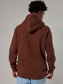 Kit Of 2 Hooded Sweatshirts, Casual Basic Style, Unisex Winter Set - - Chocolate/Beige - View 3