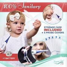 Termómetro flexible para axila y axilas rectales orales, para bebés, niños y adultos, el mejor termómetro digital rápido de 10 segundos para fiebre corporal para bebés, - Azul - Ver 2