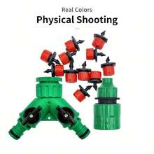 DIY Micro Drip Irrigation Kit, Automatic Garden Watering System With Adjustable Drippers, Universal Thread Connectors, Plastic, No Electricity Or Battery Needed - Multicolor - View 8