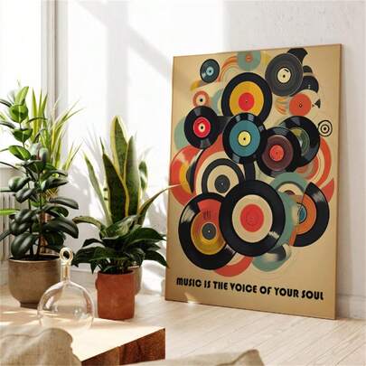 1 pieza Impresión "Play That Funky Music", póster de música de discos de vinilo, póster de música vintage, impresión de surf retro, impresión de música retro, arte de pared de discos de vinilo, pintura en lienzo de arte de pared para decoración del hogar sin marco