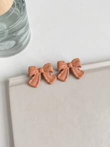1 cặp bông tai đính nơ thời trang độc đáo được sơn giản dị và đơn giản cho ngày lễ tình nhân, mẹ, mẹ, ngày của mẹ, quà tặng - Hoa tai - Xem 31