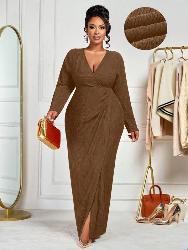 BIUBIU Women's Plus Size Long Sleeved V-Neck Women's Clothing, Casual, Elegant And Simple Spring And Autumn Women's Clothing, Autumn Women's Clothing, Winter Women's Clothing, Back To School Clothing, Thanksgiving Women's Clothing, Back To School Clothing, Teacher's Clothing